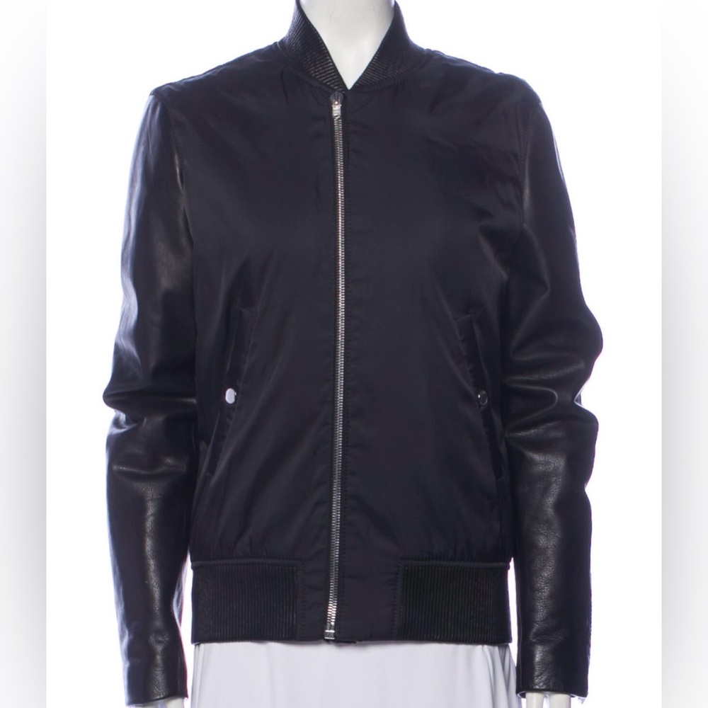 The Kooples Leather mix media bomber jacket Large - unworn